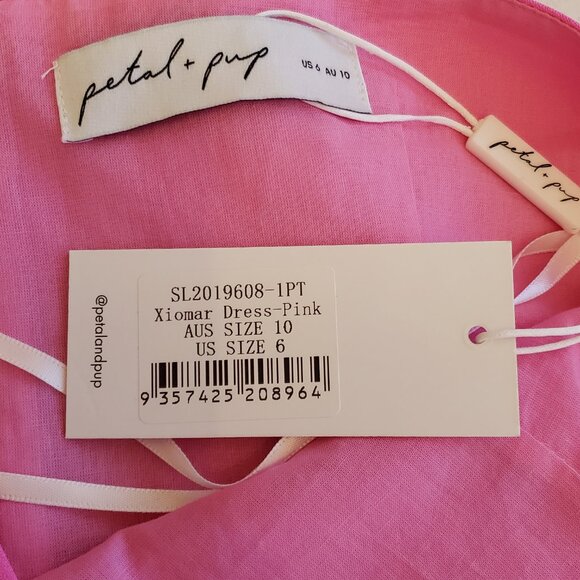 Petal + Pup Women’s One-Shoulder Colorblock Maxi Dress Pink US 6 - Picture 6 of 10